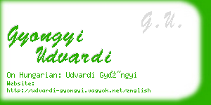 gyongyi udvardi business card
